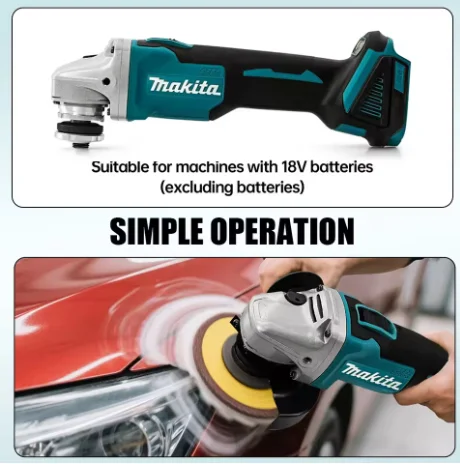 Makita DGA404 125mm Brushless Angle Grinder Cordless 8500RPM for Metal Cutting Grinding Polishing Compatible with Makita 18V Bat