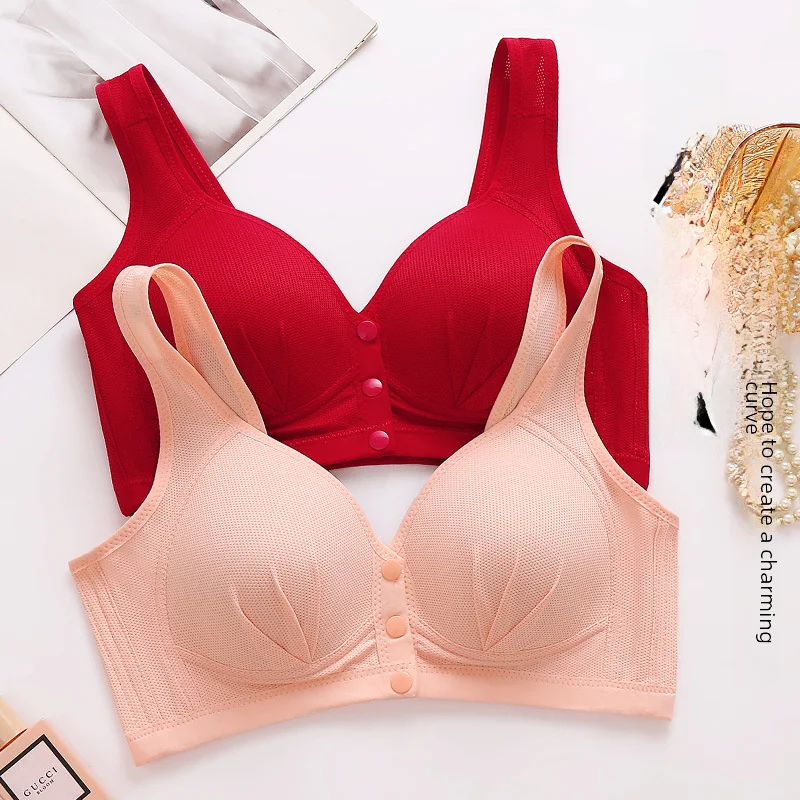 KUCLUT Thin Section Mom Underwear Bra Women Beautiful Back Underwear Comfortable Breathable Nylon Fabric Simple Casual Style