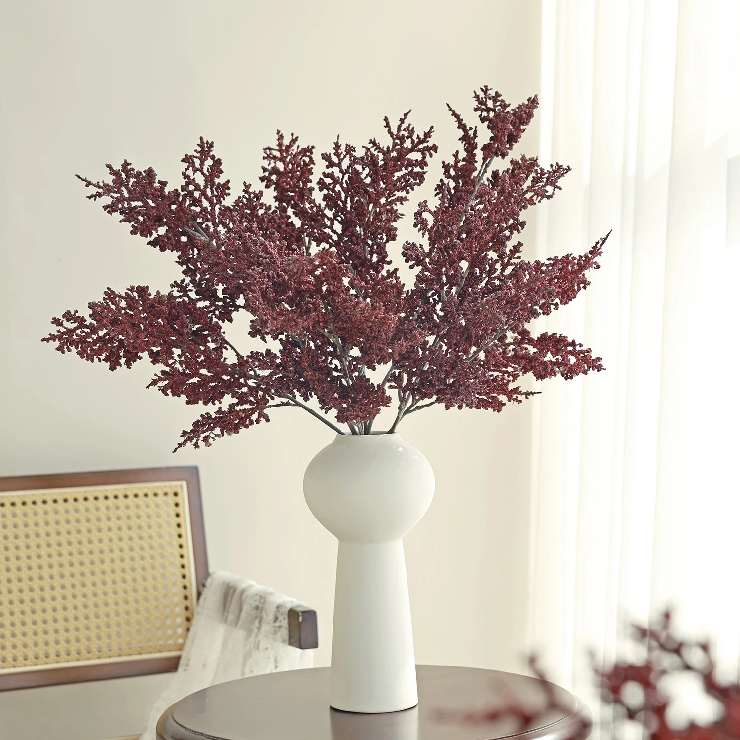 Seiden-Kunstpflanzen Gras Valentinstag Hochzeit Heim Zimmer Tisch Vase Deko Kranz Brautstrauß Outdoor Garten DIY Geschenke – Detail 1