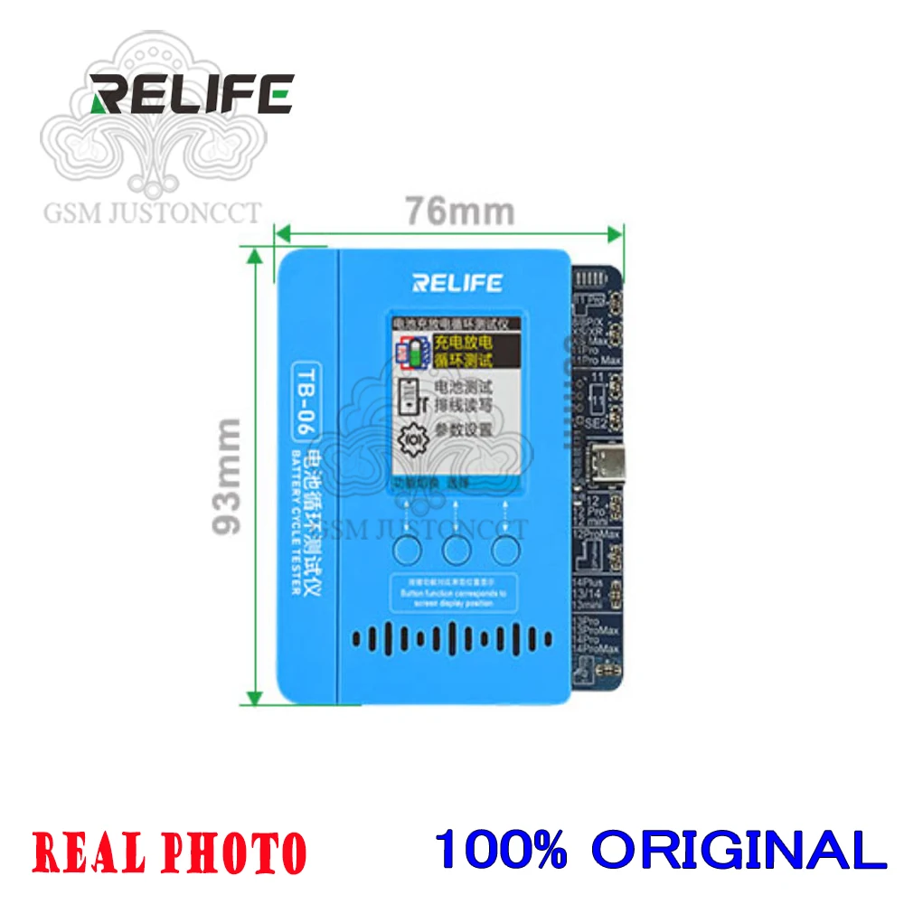 RELIFE TB-06 Battery Cycle Tester Support IP8G-14 Full Range Restoration of Battery Health and Efficiency
