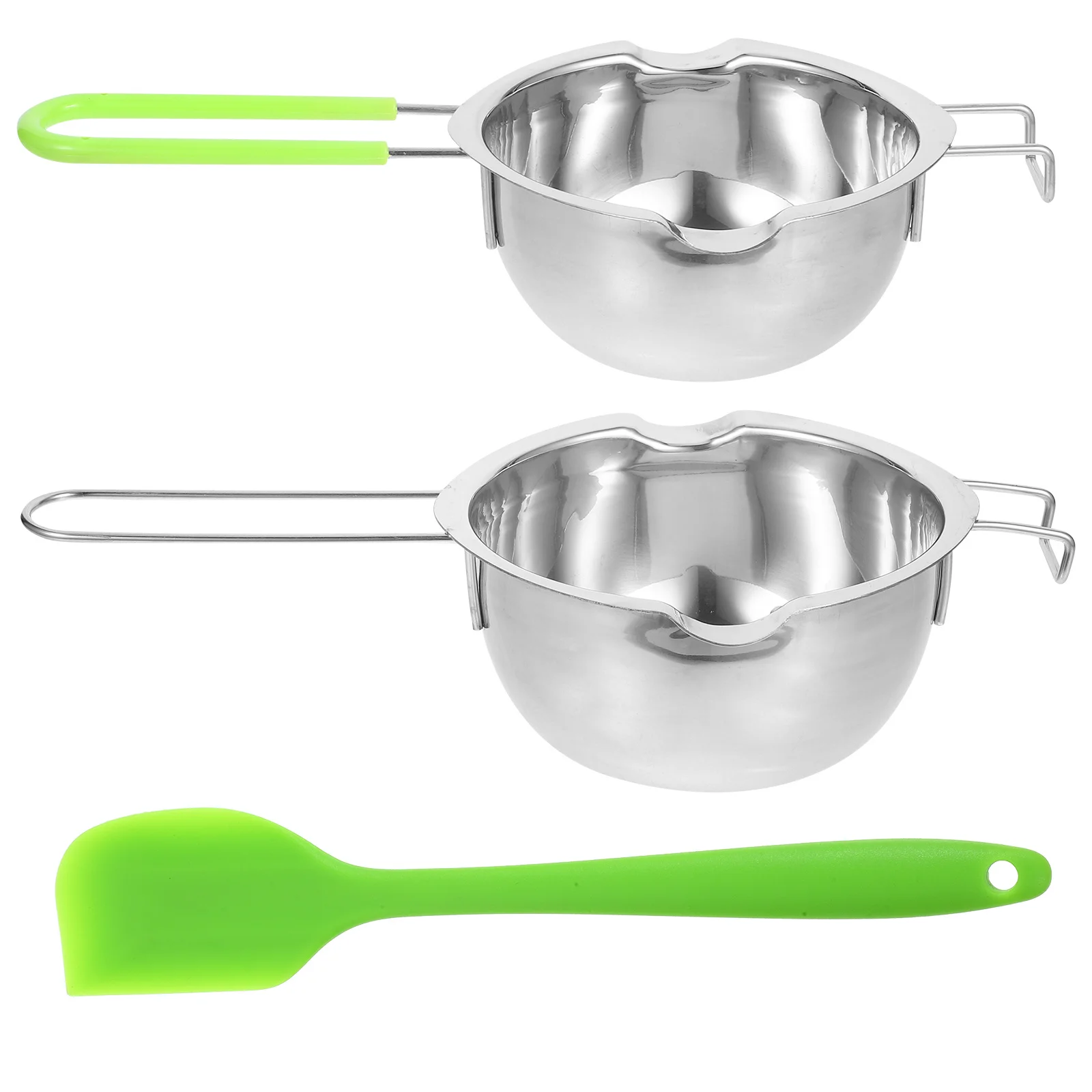 

1 Set Stainless Steel Melting Bowl Chocolate Butter Cheese Heating Pot Kitchen Gadget Two Spouts Boiler For Stove Top