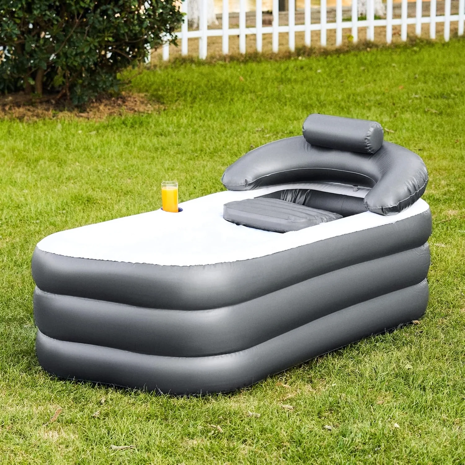 Inflatable Bathtub With Electric Air Pump, Portable Tub Foldable Outdoor Freestanding Tub for Adults