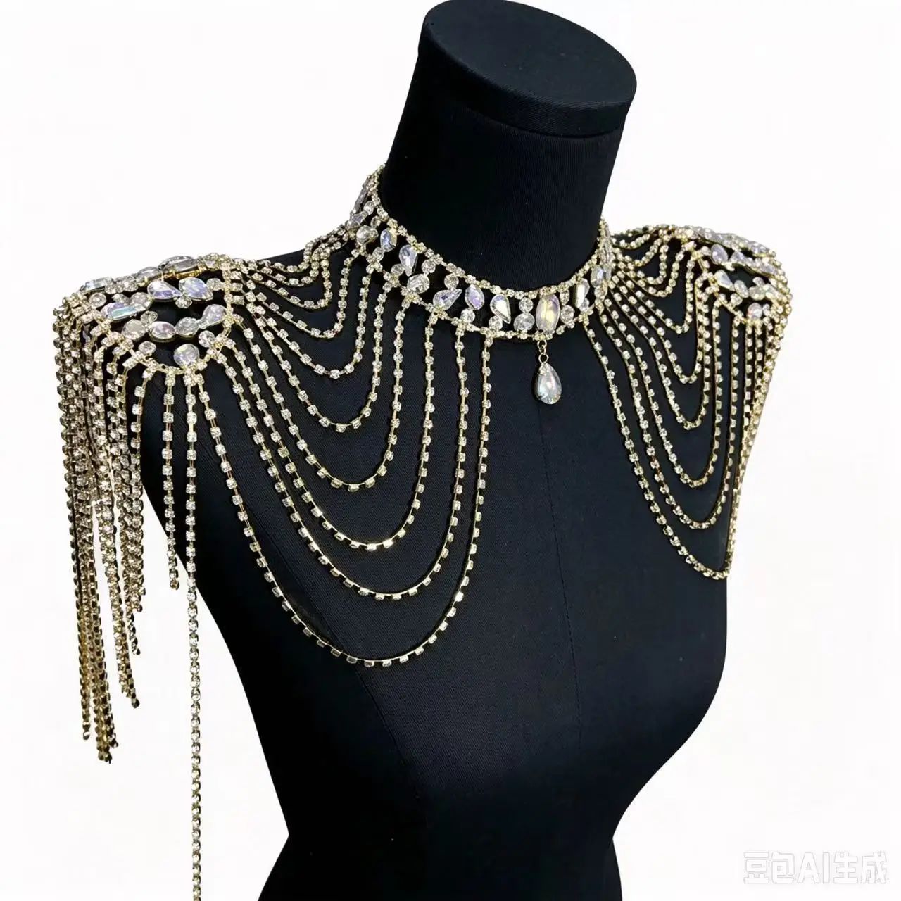 European and American crystal shoulder chain set wedding dress accessories performance dress princess accessories shoulder chain