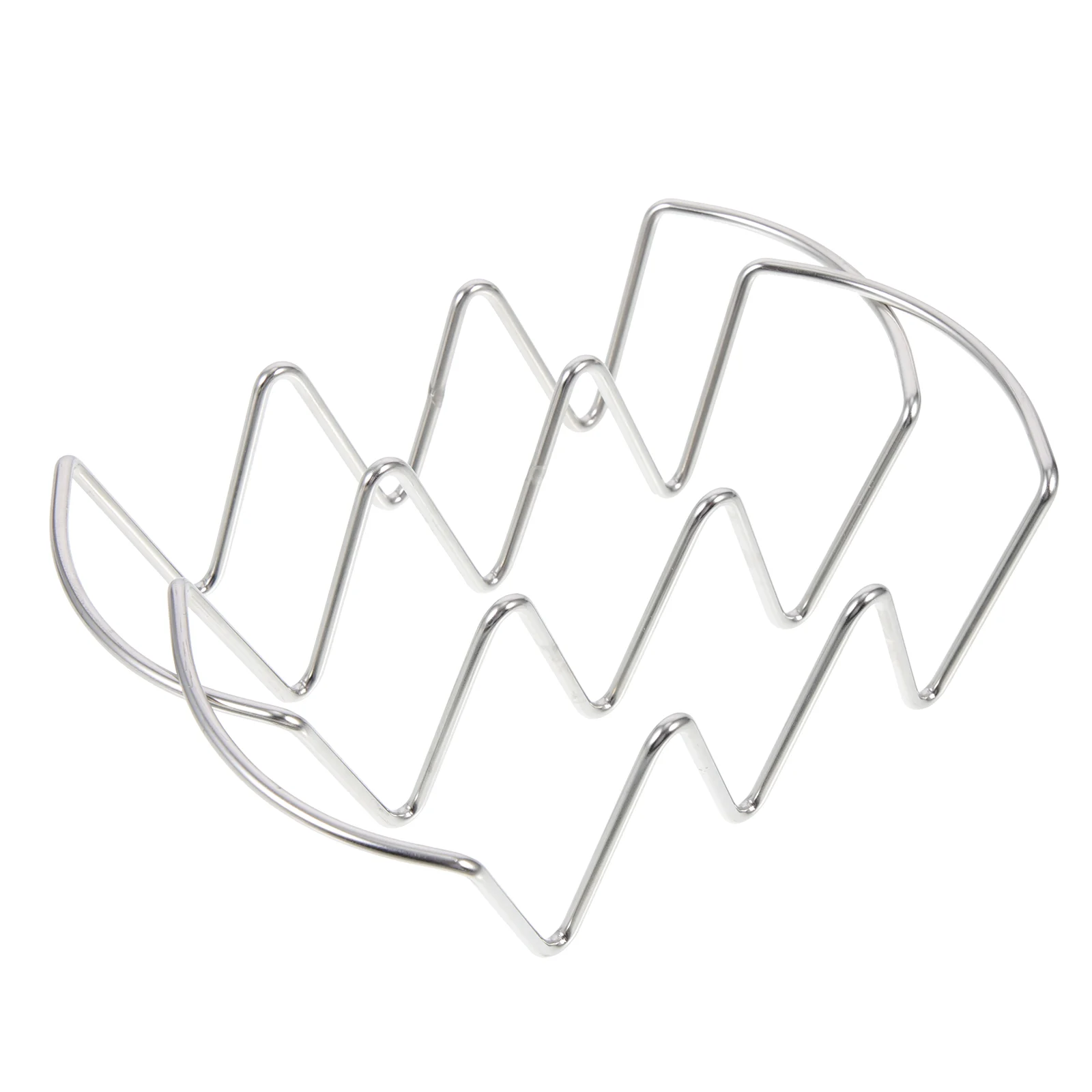

2Pcs Wavy Holder Desktop Holder Chicken Rolls Stand Stainless Steel Taco Rack Chicken Rolls Stand Desktop Taco Rack