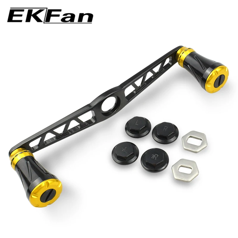 EKFan 130MM Aluminiumlegierung Doppelknopf Angelrollen-Griff Universell A/S/D 8*5/7*4mm Loch Baitcasting-Köderrollen-Griff DIY-Teile – Detail 5