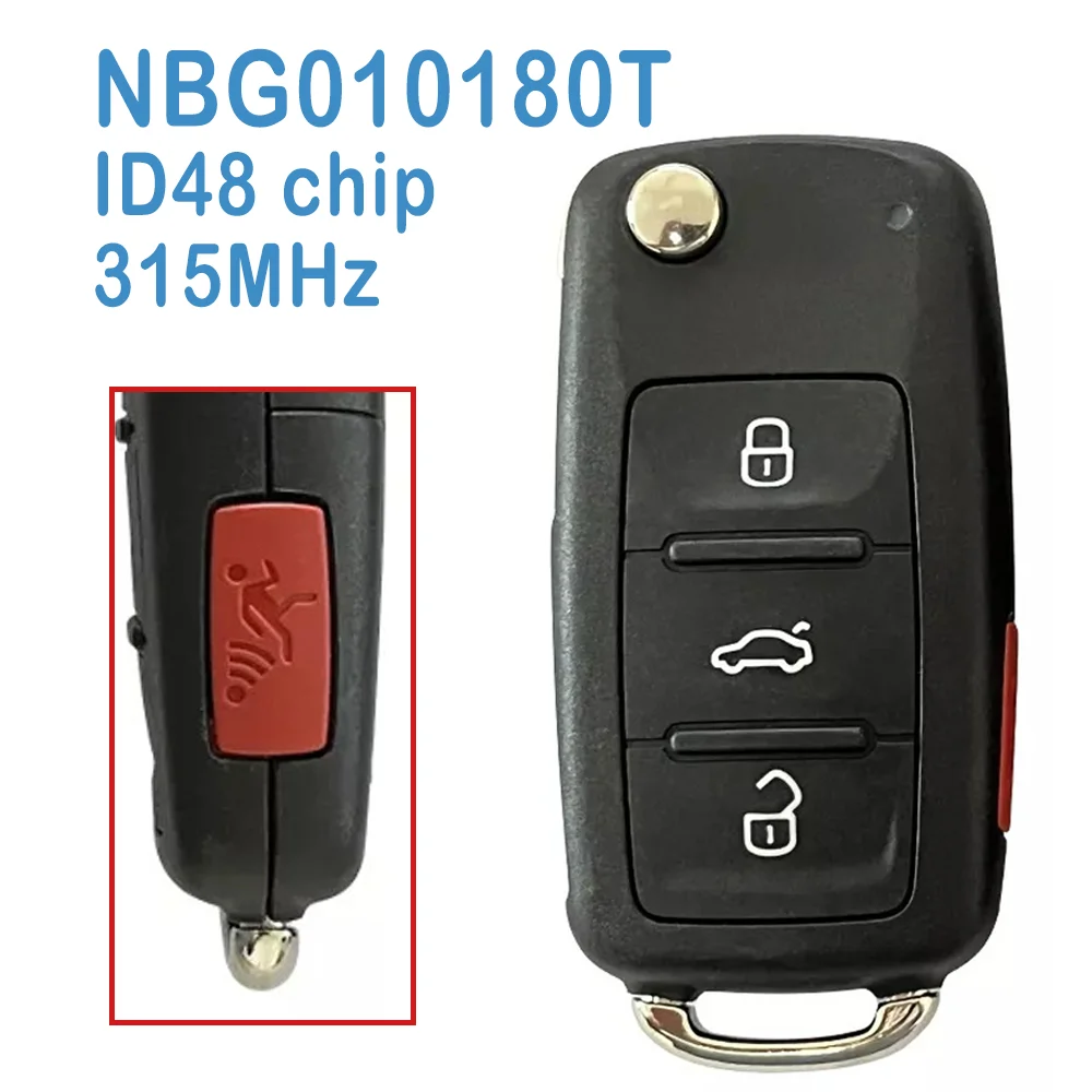 

2 Pcs/lot NBG010180T Auto Smart Remote 3B 315MHz ID48 Chip Car Key For Volkswagen Jetta Passat Beetle Tiguan EOS Golf 2011-2017