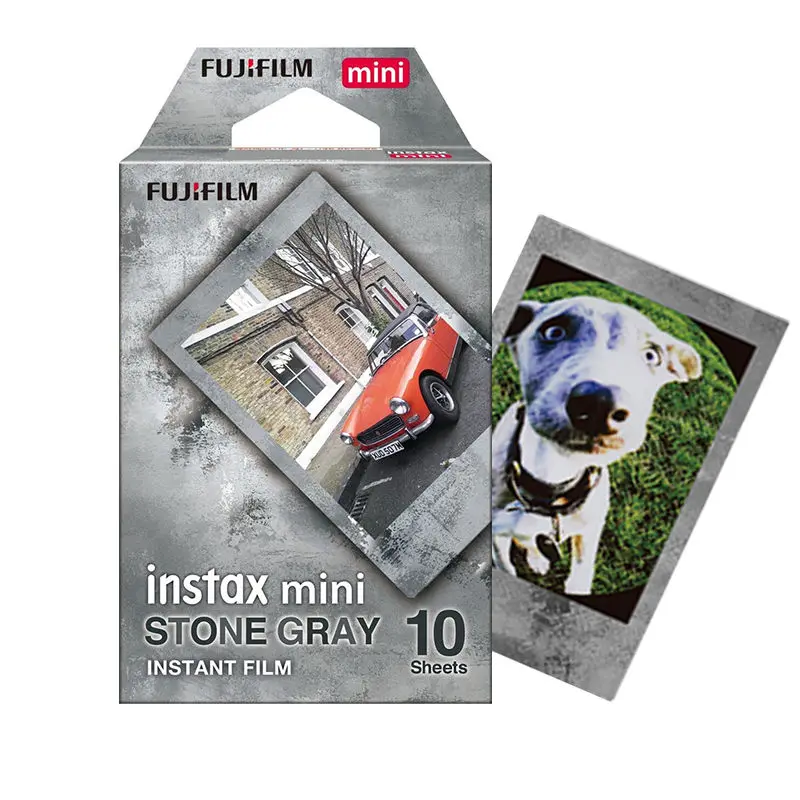 Fujifilm instax mini cor pedra cinza filme instax mini 12 design filme 10-50 folhas para mini 11 8 9 7s 25 70 90 40 câmera instantânea