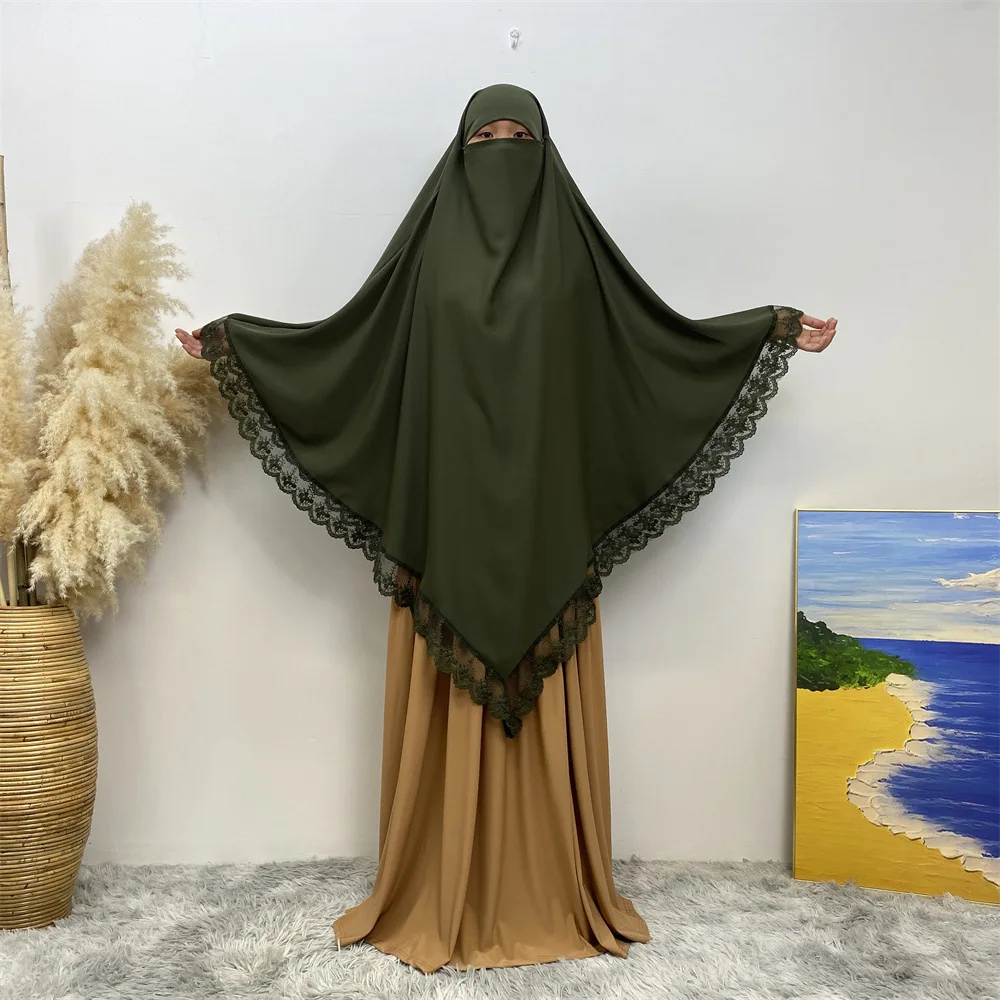 

Ramadan Abaya Muslim Women Overhead Hijab Long Khimar Prayer Garment Full Cover Burqa Head Scarf Islamic Arab Hooded