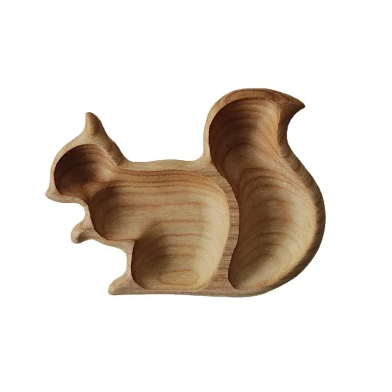 

Creative Snack Tray Wooden Fruite Animal Shaped Nut Plate Food Dish Specialty Plates.Home Festival Table Ornament Photo Props