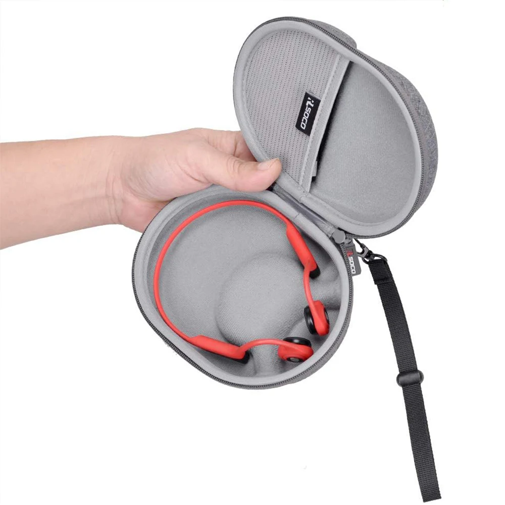 Hard Storage EarphoneCase for Shokz OpenRun/Trekz Air/Titanium Mini/Lenovo/Philips Bone Conduction Headphone Travel Carrying Bag