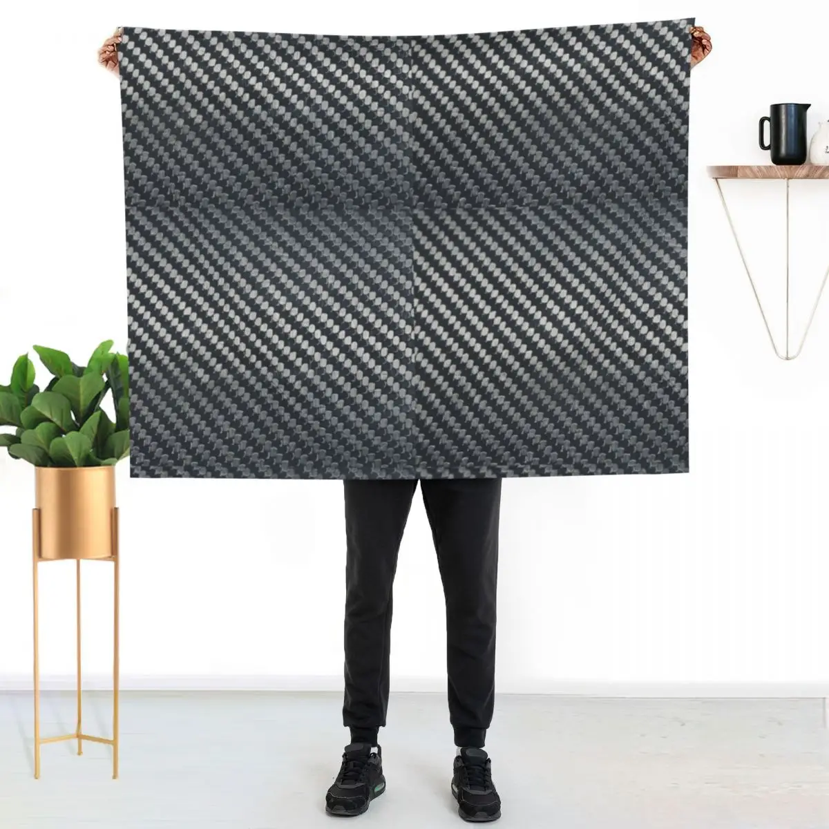 Carbon Fiber Throw Blanket For Sofa Thin Decoratives Bed Heavy Picnic For Baby Blankets