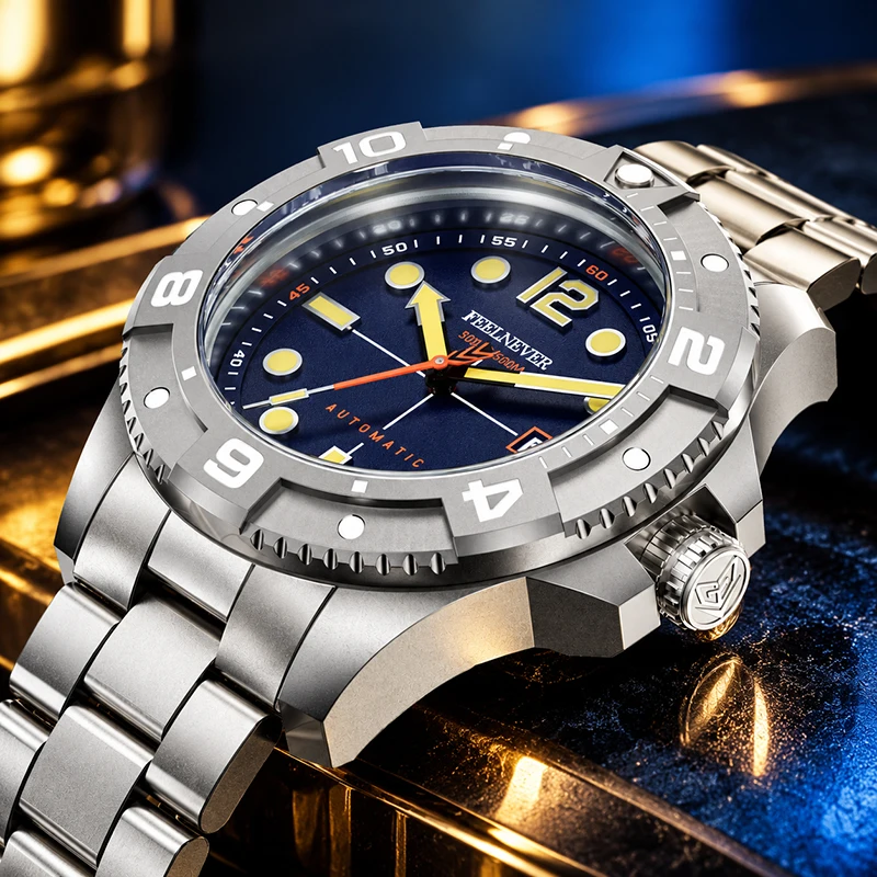 FEELNEVER Luxury Men's Automatic Watches Sapphire Glass Diver Men's Mechanical Wristwatch Stainless Steel Business Watch For Men