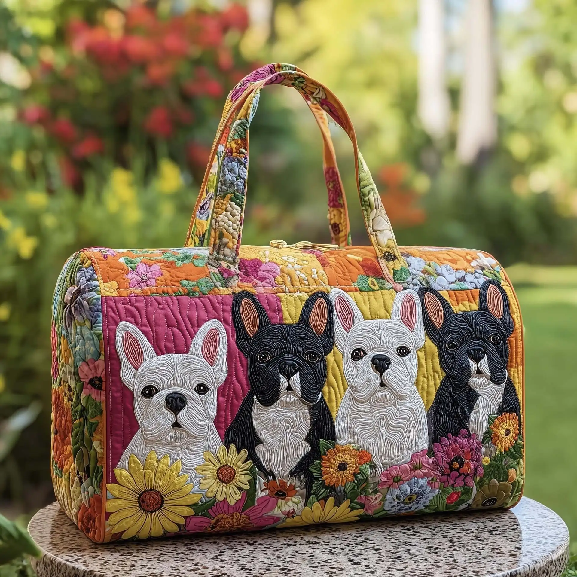 

3D Printed Quilted Bags cute dog Personalized Gifts Bags Handbag Tote Bag Custom Training Travel Bag Beach Hiking Camping