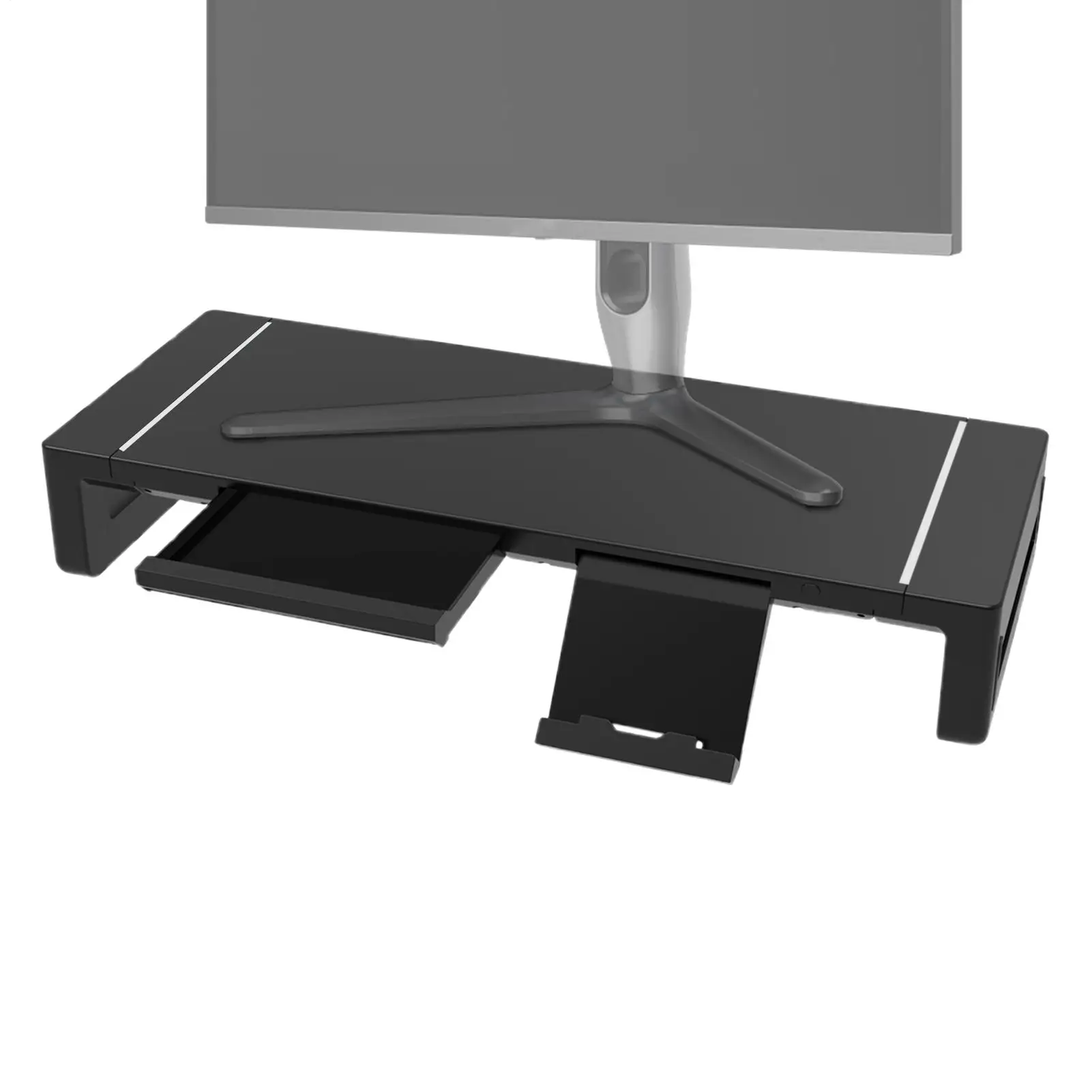 

Monitor Stand Riser Desk Shelf Stand With Drawer 20.47Inch Foldable With Drawer Adjustable Riser For Desktop Laptop Tv Workplace
