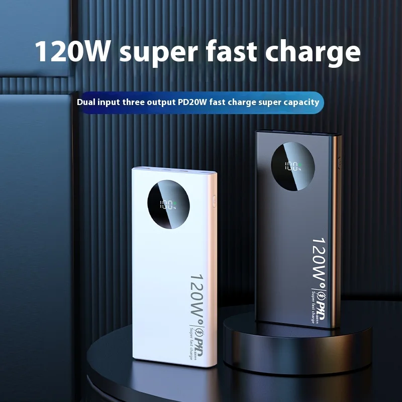 10000mAh 120W Super szybkie ładowanie Powerbank przenośna ładowarka do iPhone Samsung Huawei xiaomi Power Bank o dużej pojemności