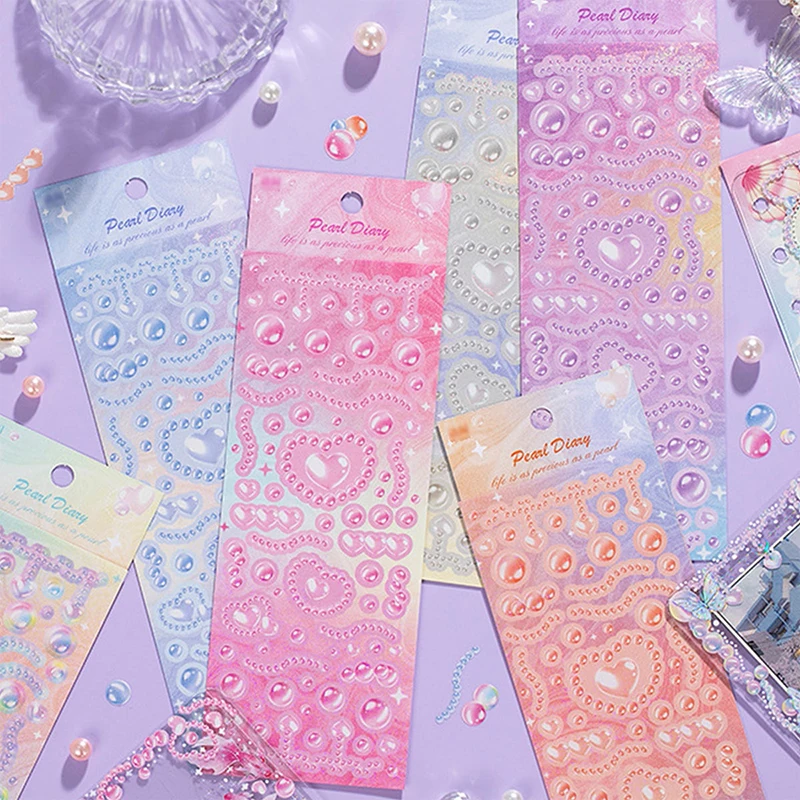 1pc Nette Liebe Romantische Perle Scrapbooking Aufkleber Koreanische ins Hand Konto Idol Karte Album DIY Deco Material Schreibwaren Aufkleber