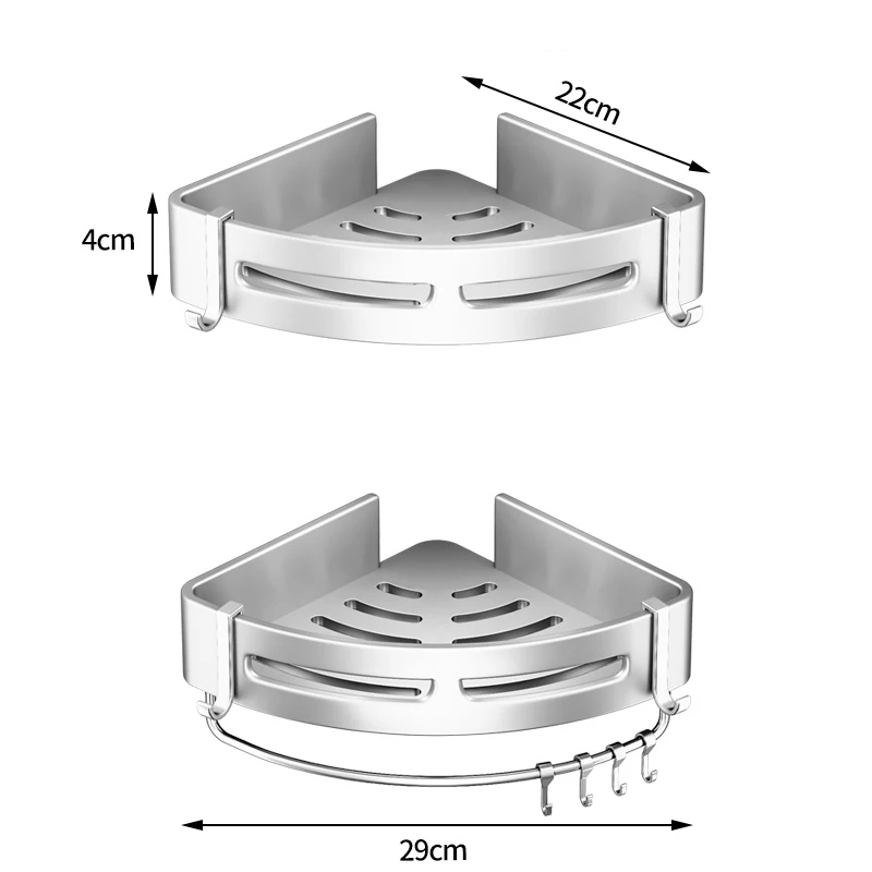 Bathroom Corner Storage Shelves Wall Mounted Rack Shampoo Holder Shower  Basket Organizer Bath Accessories
