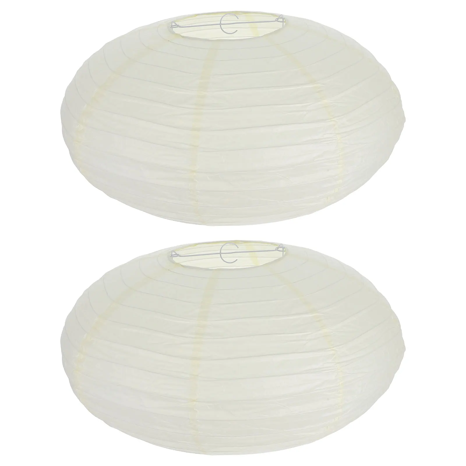 

2 Pcs Paper Lantern Shade Cover Hanging Lampshades Large Foldable Replacement Decorative Chandelier