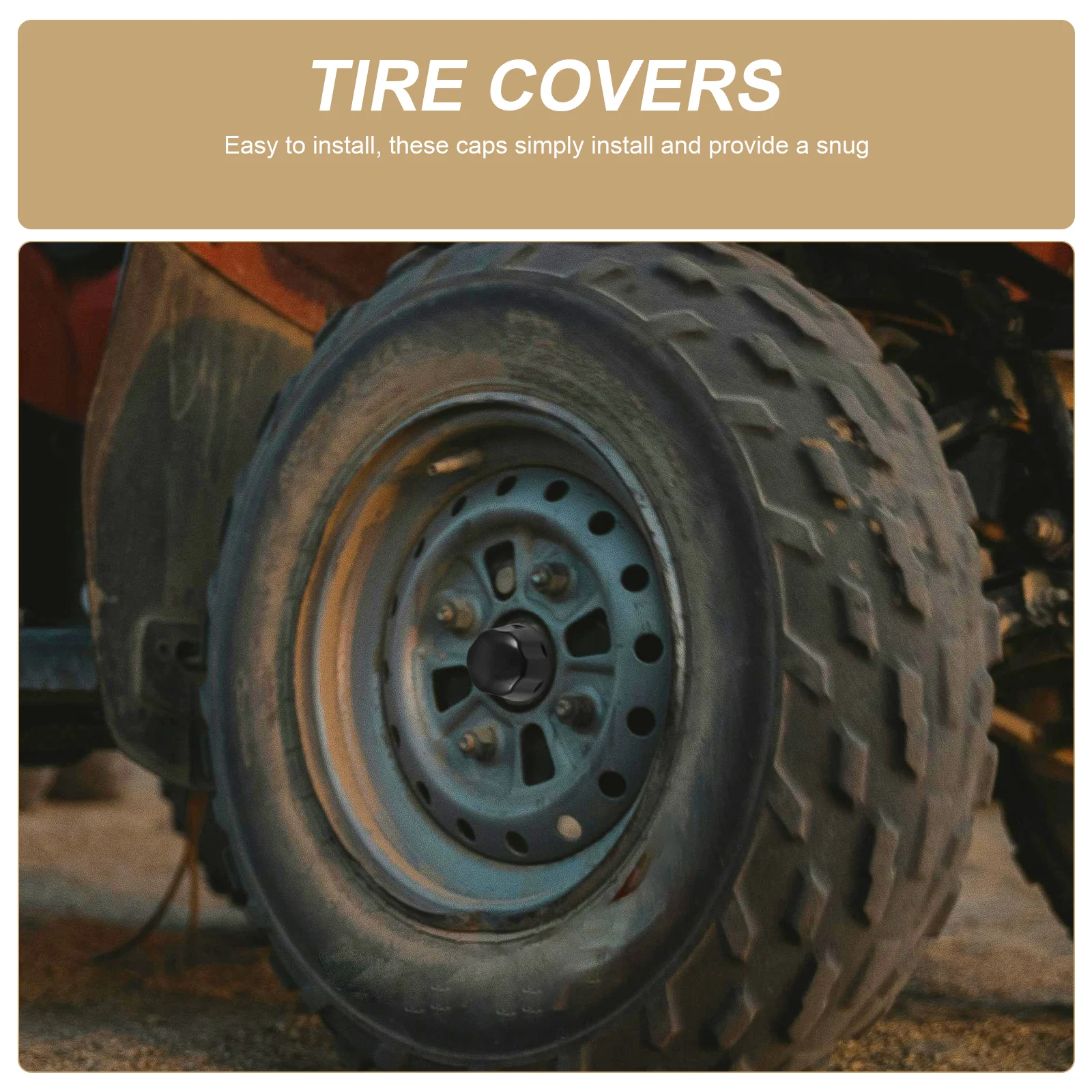 

4pcs ATV Rim Wheel Cap Cover 110-250CC Dustproof Rubber Hub Caps Tire Lug Nut Covers Bolt Caps For Atv Wheel Nuts