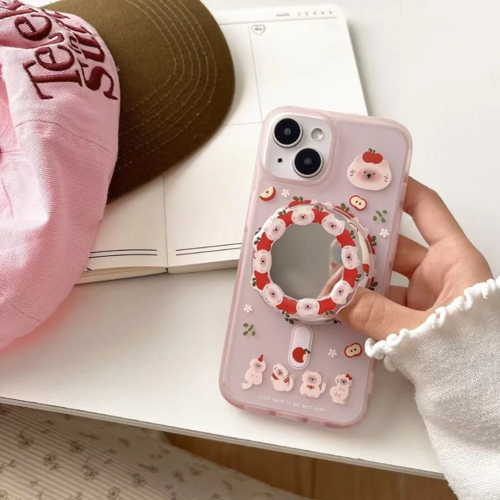 حامل أبل كوري لطيف لهاتف Magsafe حامل Griptok مغناطيسي لهاتف iPhone حامل شحن لاسلكي مضحك قابل للطي