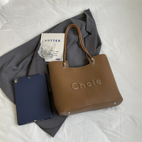 Vintage-Inspired Crossbody Tote Bag Minimalist Leather Clutch Elegant Solid Color Commuter Purse For Women