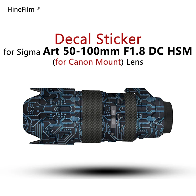 for Sigma 50100 f1.8 EF Mount Lens Sticker Decal Skin For Sigma 50-100mm F1.8 DC HSM Art Lens Protector Coat Wrap Cover Case