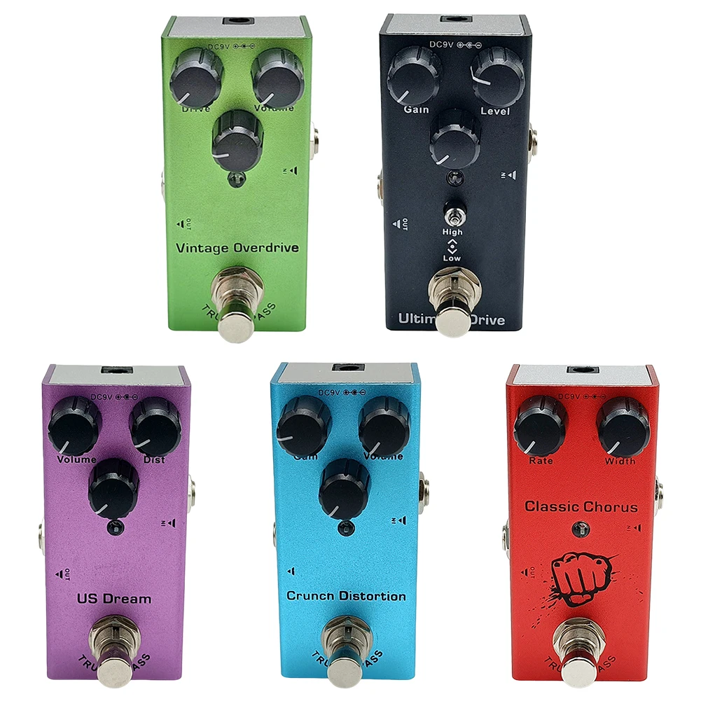 Mini Single Type Electric Guitar Effect Pedal Distortion Chorus Tremolo Delay Overdrive Pedal for Electric Guitars