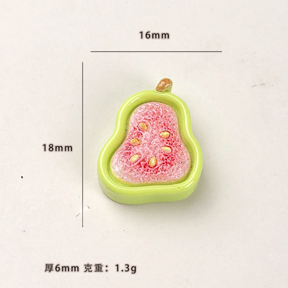 10pcs Mini Kawaii Cute Cartoon Fruit Resin Charms Flat Back Cabochons Scrapbook DIY Craft Jewelry Making Hairpin Decor Ornaments