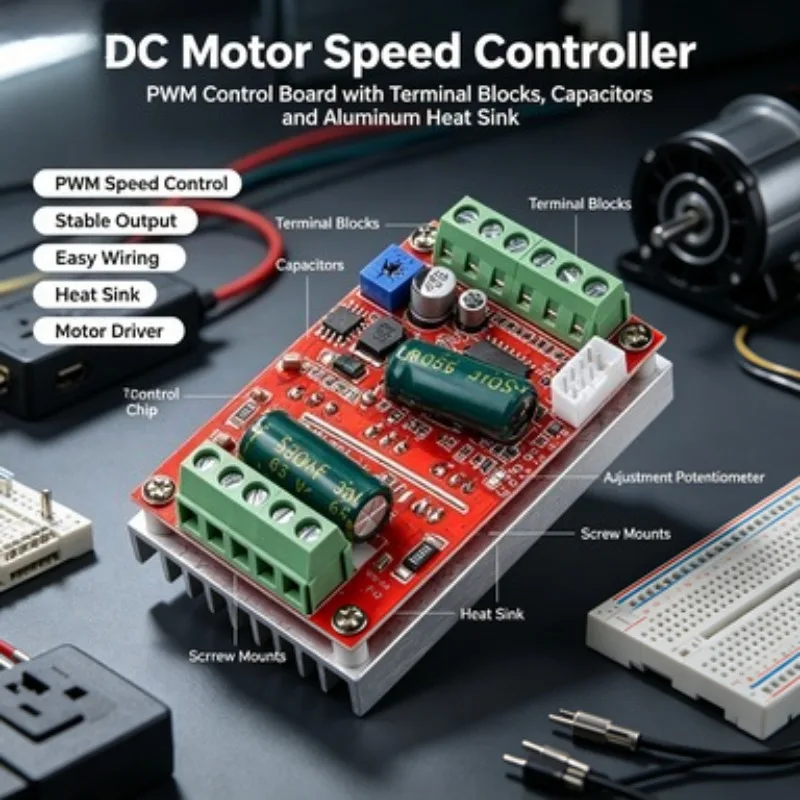 Three Phase DC Brushless Hall Motor Controller 6-60V 12V 48V 400W Motor Driver Board For Electric Vehicle Power Equipment