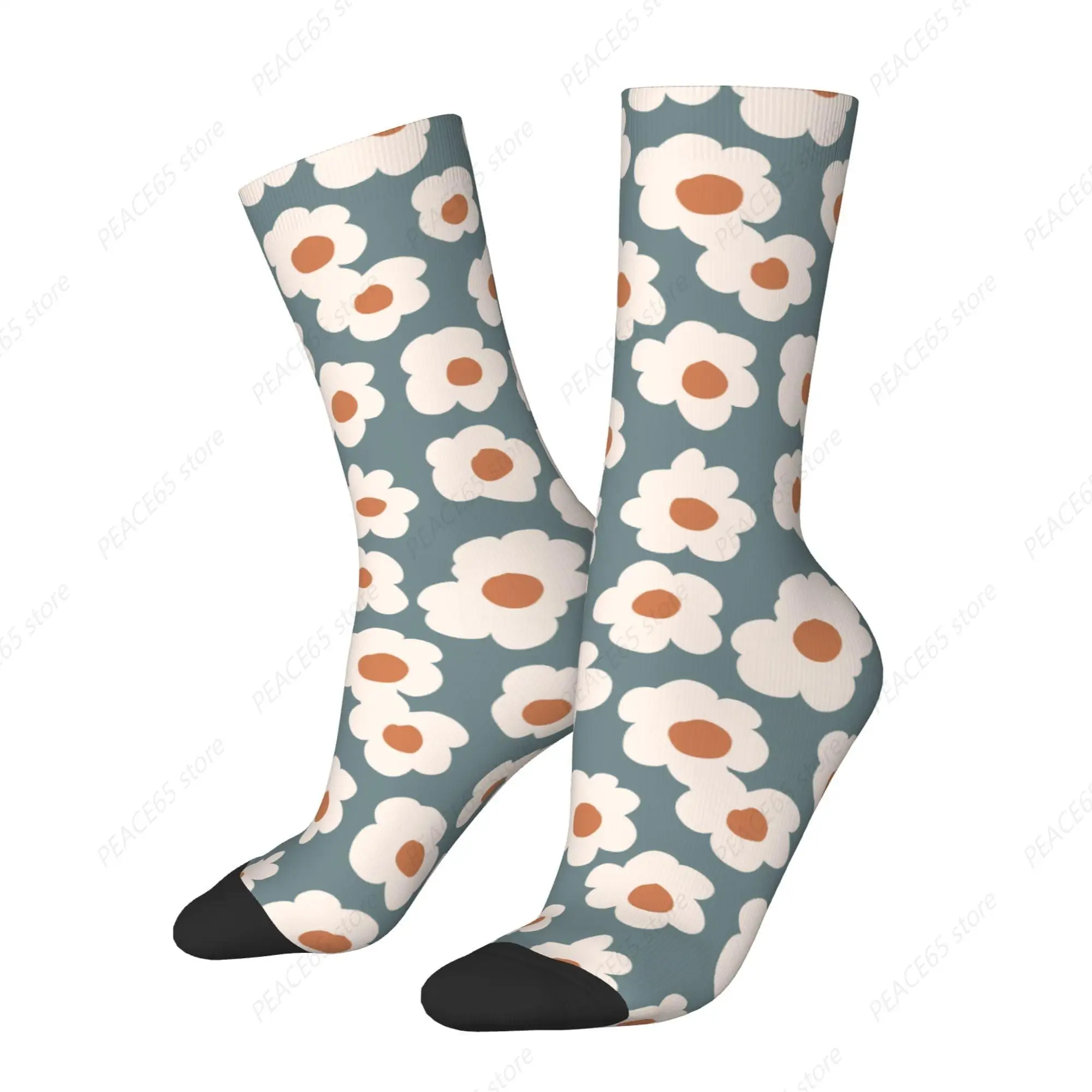 

Colorful Flowers Space Socks For Men Women Funny Crew Socks Warm Gifts
