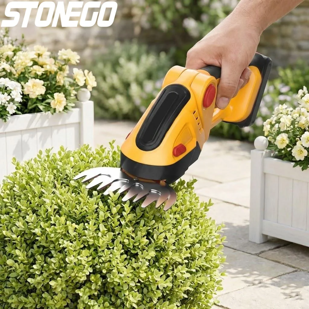 

24V Cordless Lawn Trimmer 2 in 1 Handheld Grass Cutter and Pruning Shears Garden Tool Set for Shrub Hedge Maintenance