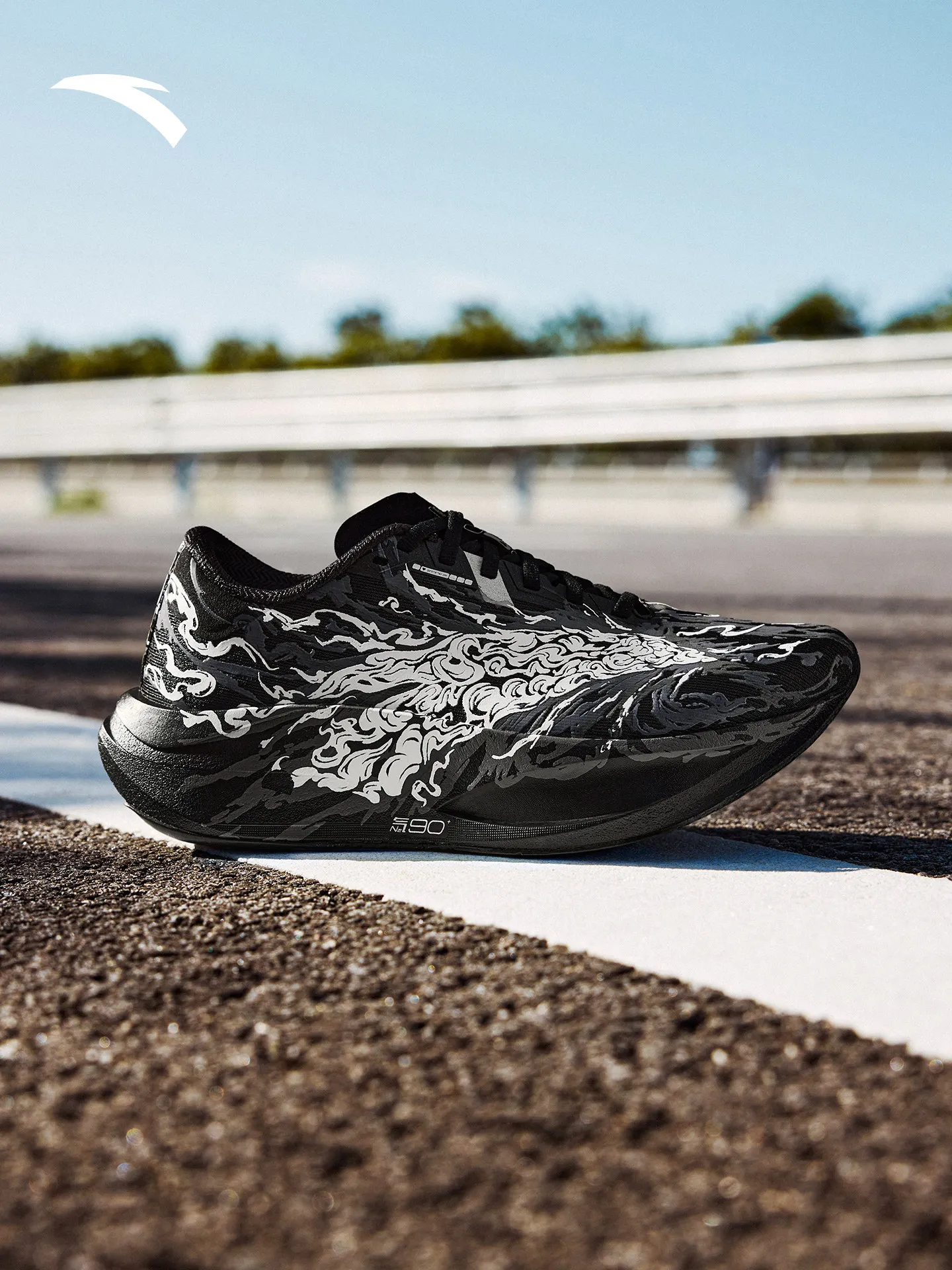 ANTA Women's professional no-board racing running shoes Nitrogen 90 medium-to-long distance cushioning sports shoes