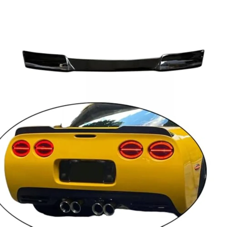 

Rear Spoiler Wing for Corvette C5 1997-2004 ZR1 Extended Style Glossy Black Plastic Aerodynamic Trunk Lid Wing Compatible