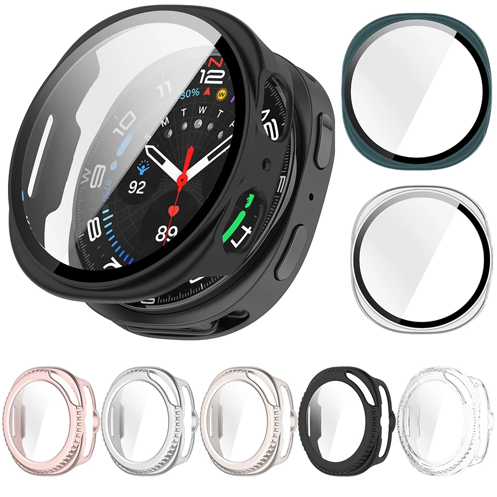 PC-Gehäuse aus gehärtetem Glas für Samsung Galaxy Watch Ultra 2025, 47 mm, Schutzabdeckung für Galaxy Watch 8/8 Classic 40/44 mm, 46 mm Schale