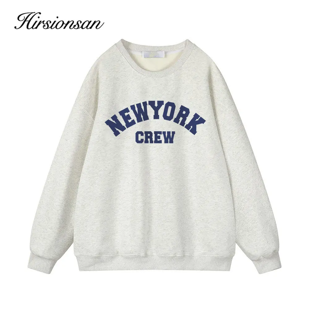 Hirsionsan Vintage Letter Print Women Sweatshirt Full Sleeve Hoodies for Lady Streetwear Autumn Mesh Pullovers Loose Clothes