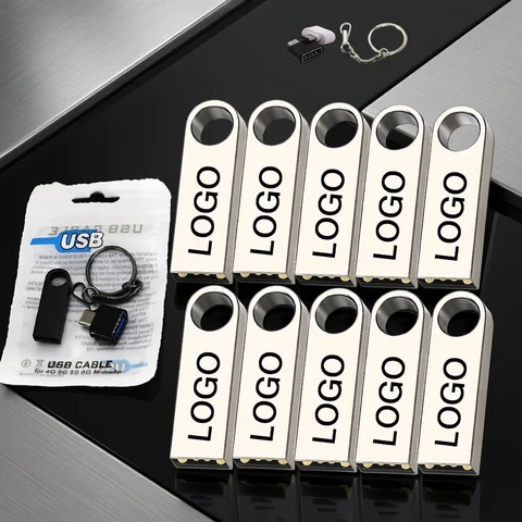 USB Flash Drive Customized 10PCS/lot Free Gift USB 2.0 Flash Drive 64GB 32GB High Speed Pen Drive 16GB Memory Stick Creative Gift U Disk