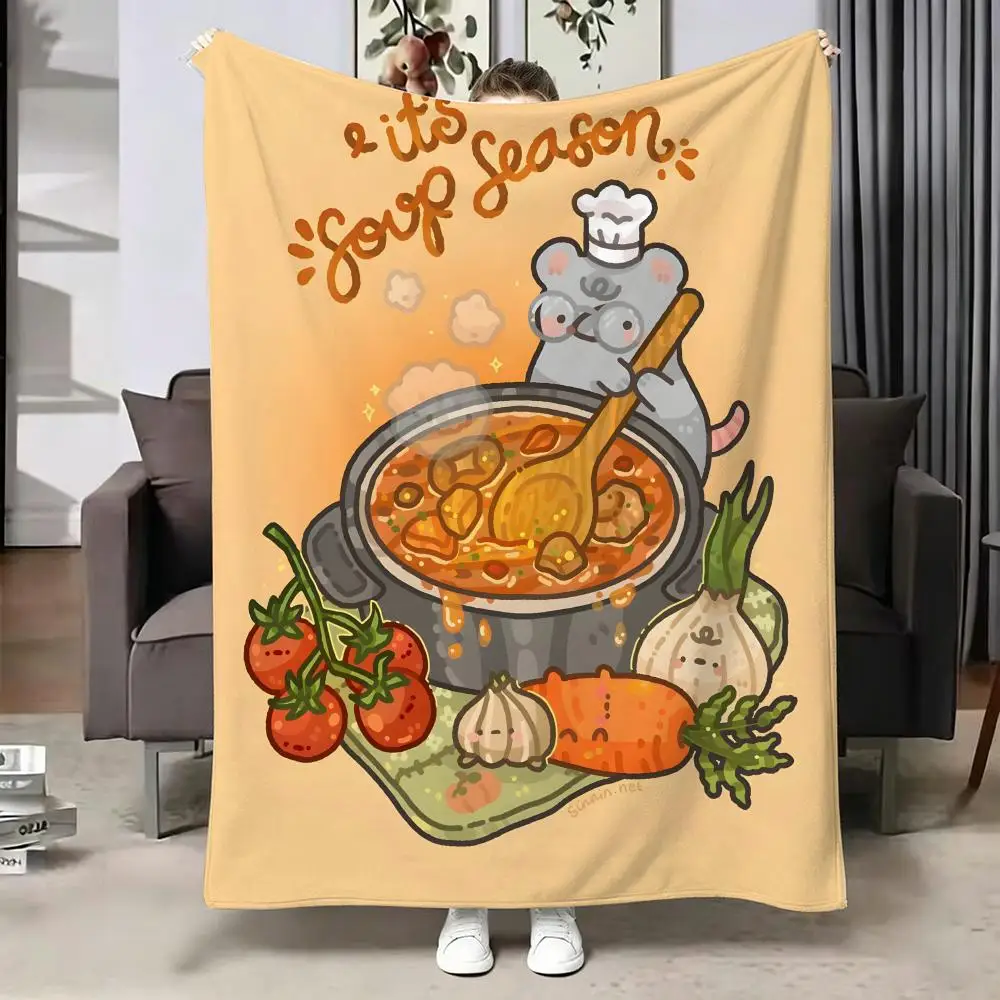 Cobertor de Flanela Macio e Quente Game C-Cats S-Soup, Manta Multiuso para Cama, Sofá, Escritório, Cobertor para Soneca com Ar Condicionado