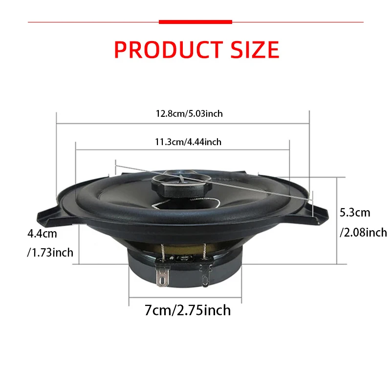 1 Pair 5 inch 320W 3 Way Car High-fidelity Coaxial Speakers Vehicle Door Auto Audio Music Stereo Subwoofer Automotive Speaker