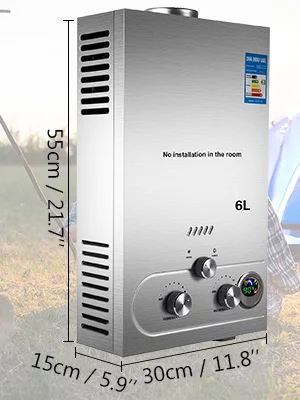 SIHAO Premium Propan-LPG-Durchlauferhitzer, Gas-Edelstahl-Durchlauferhitzer, Propan-Gas-LPG-Boiler, Haushaltsgerät, 6L-18L Fassungsvermögen – Detail 16