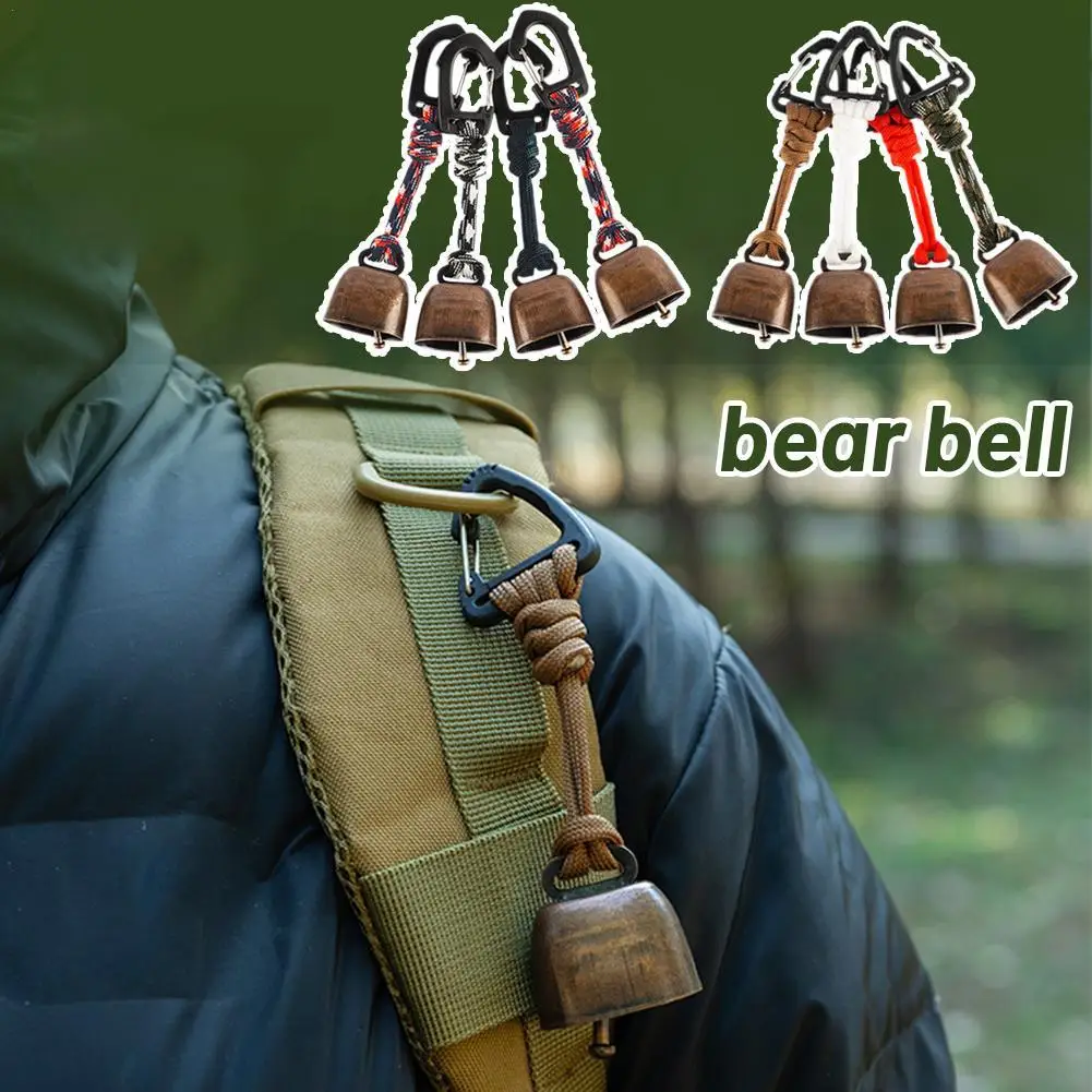 

1pcs Random Color Vintage Metal Bell Mountain Climbing Keychain Super Loud For Outdoor Hiking Camping