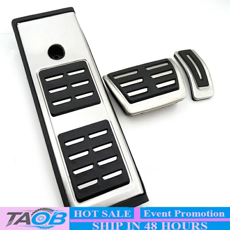 Car Stainless Steel Pedal for Audi A6 C8 4K A7 4K8 S Line RS 2019~2024 Anti-Slip Fuel Brake Part Footrest Pad Cover Accessories