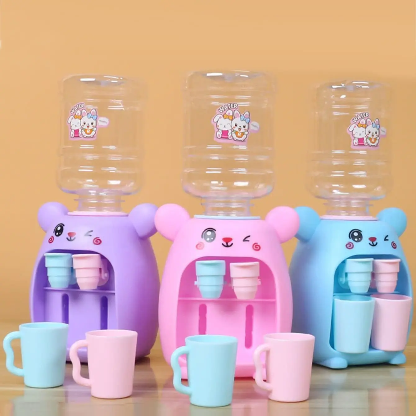 1Pc-Mini Kitchen Simulation Toy Children Kid Role Play Mini Double Headed Water Dispenser Play House Toy