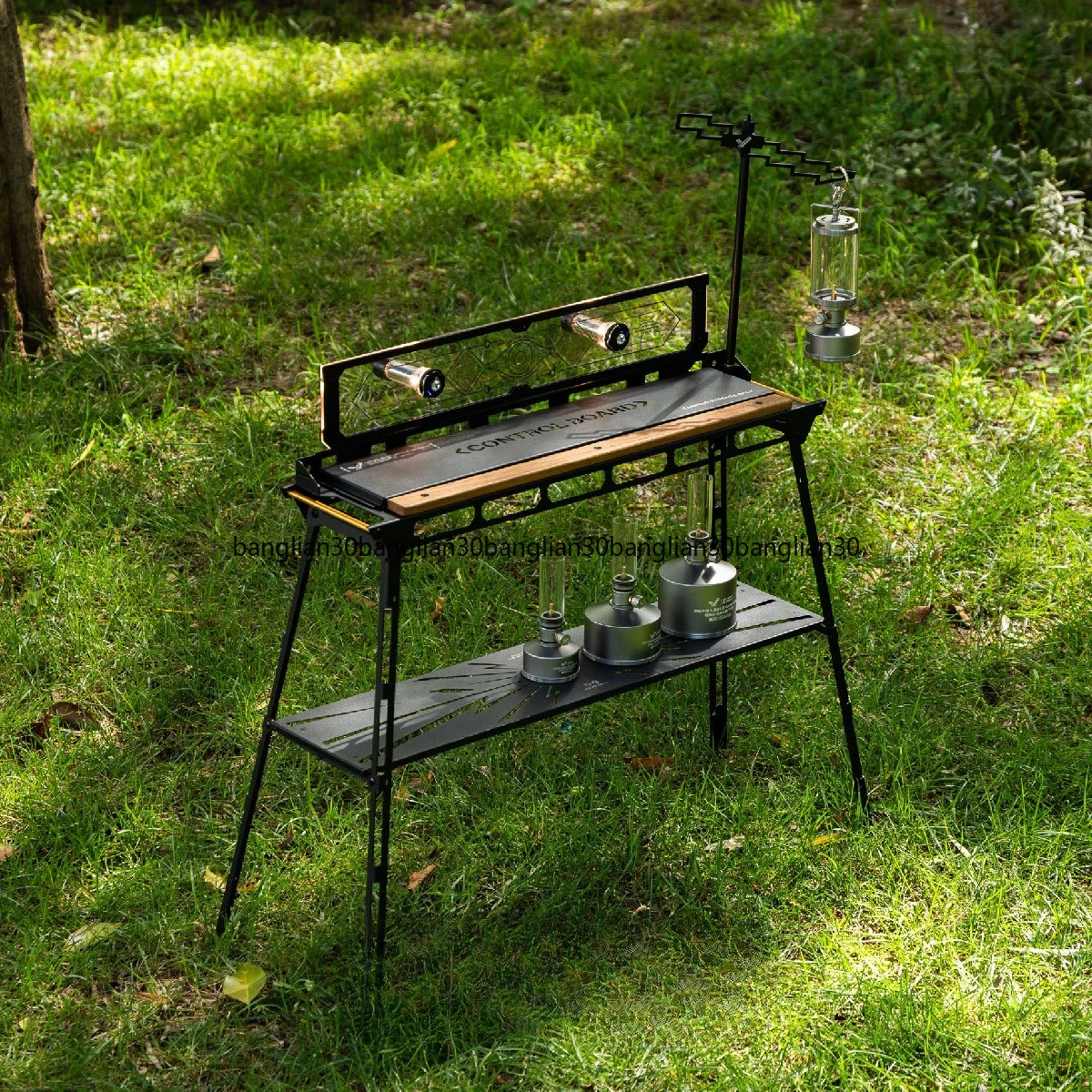 Outdoor Multifunctional Console Exquisite Camping Portable Acrylic Double Layer Storage