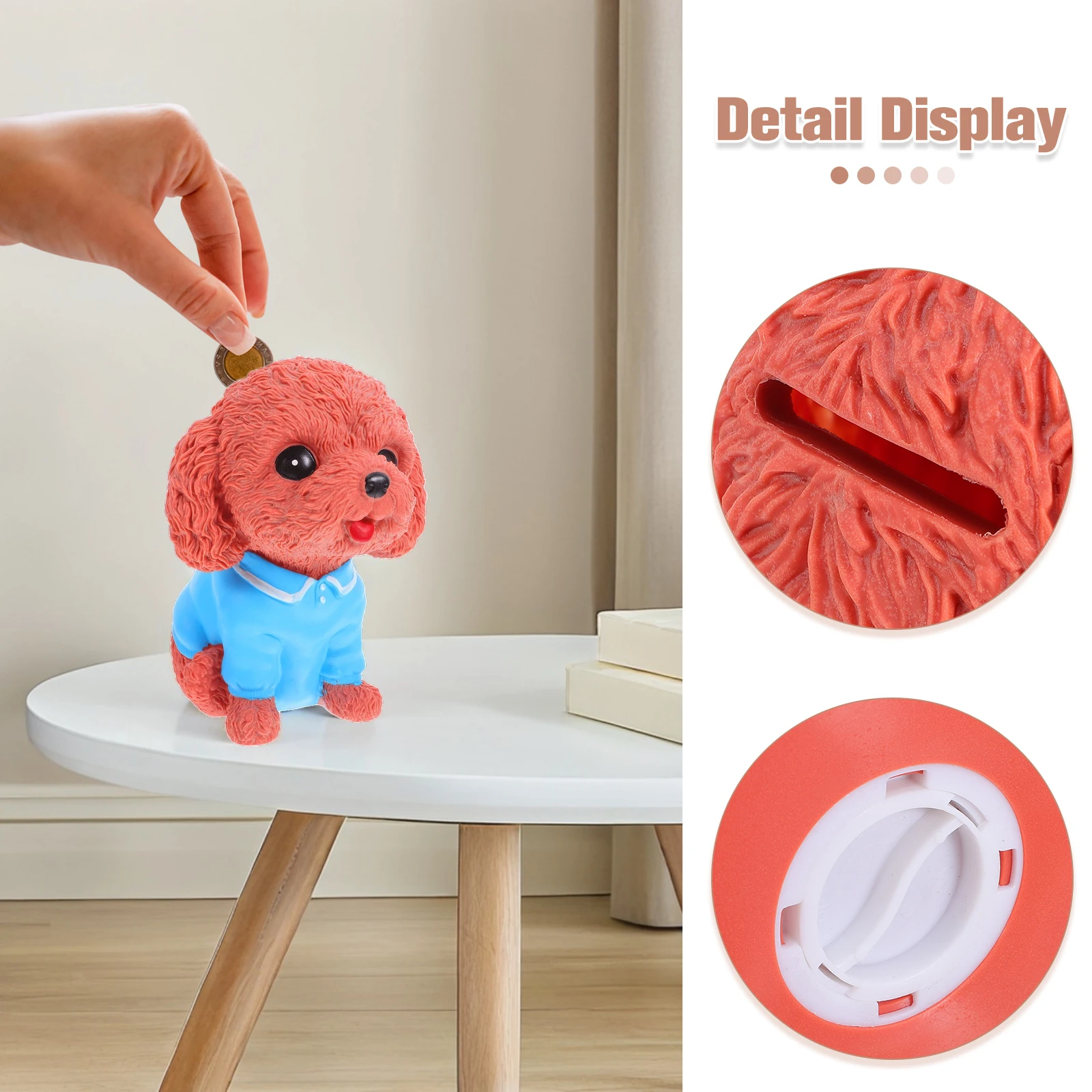 Hond Munt Bank Leuke Pvc Spaarpot Voor Kinderen Grote Capaciteit Geldbesparende Pot Gemakkelijk Ophalen Veilig Materiaal Desktop Decor