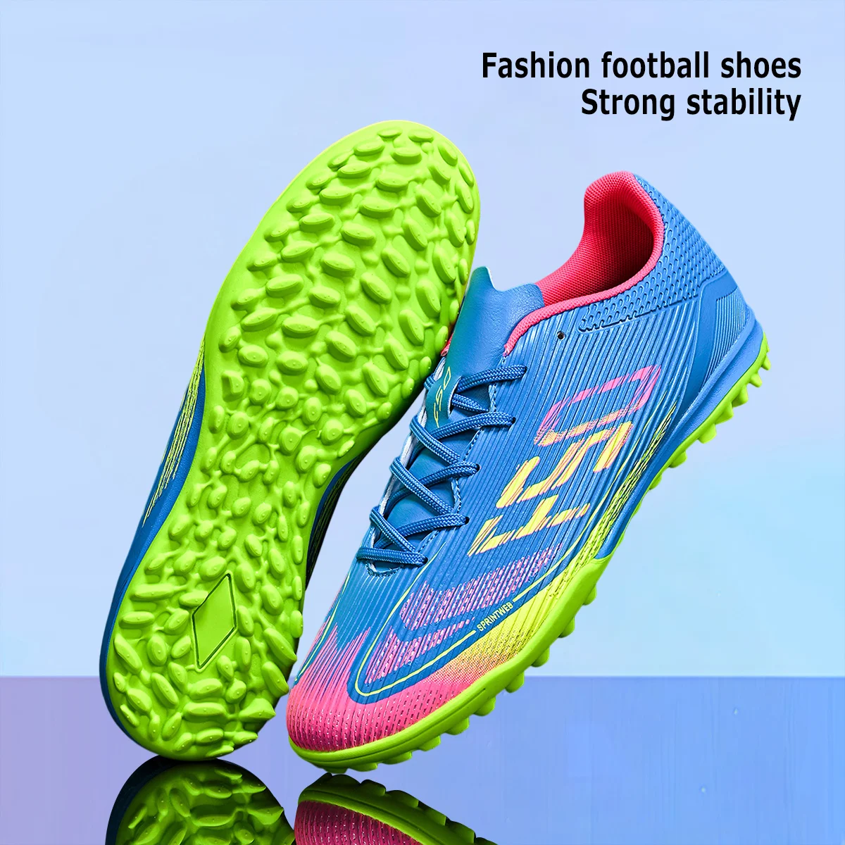 Men's professional football shoes TF studded outdoor sports training competition training shoes comfortable breathable artificia