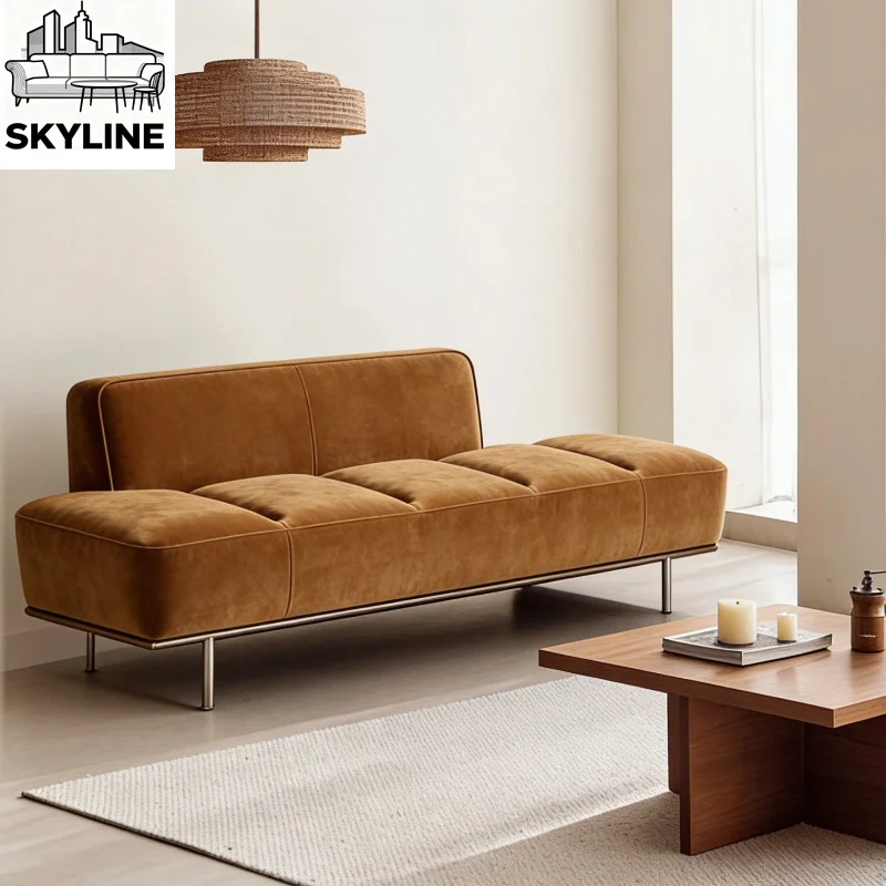 Nordic simple fabric sofa light luxury living room multi-person sofa