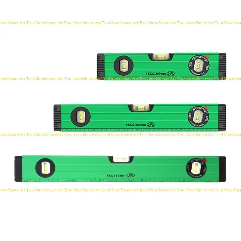 E1PB Spirits Level Leveling Tool Shockproof Level Ruler 300mm/400mm/500mm