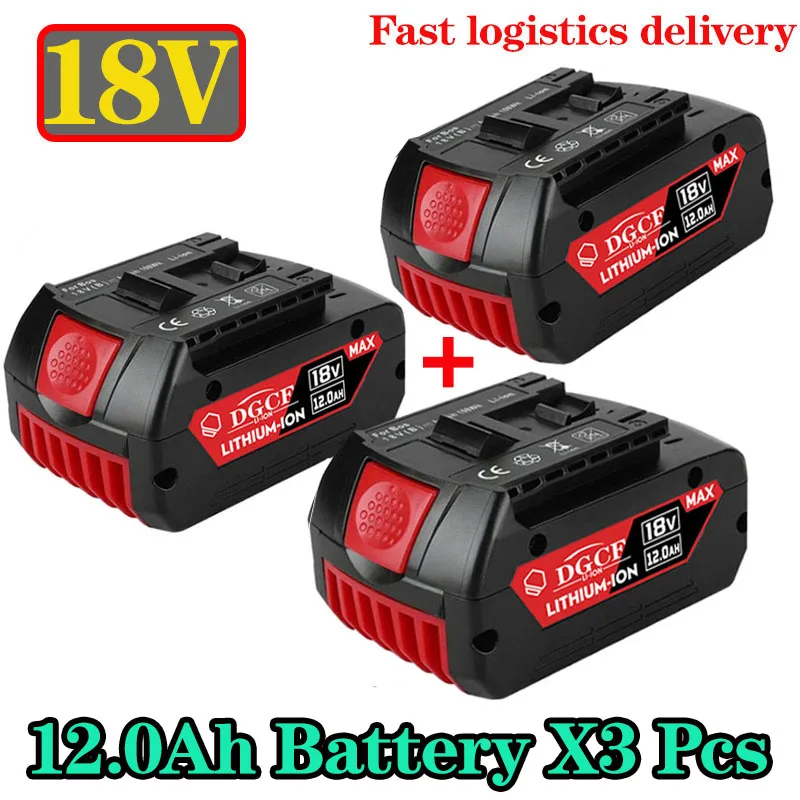 

NEW For BOSCH Authentic 18V 12Ah LITHIUM-ION BATTERY GBA 18V 12Ah 18V Professional GBA GSR GSB BAT618 BAT609 w/Fuel Guage