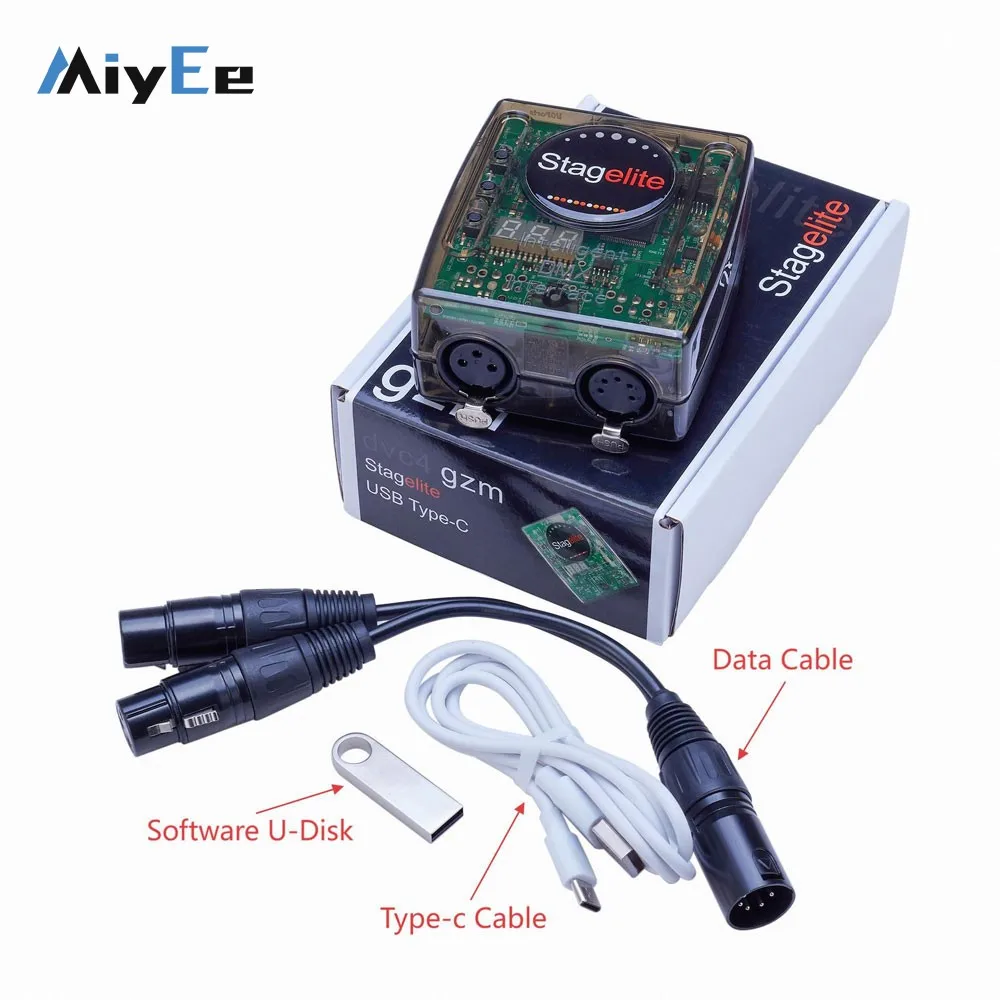 Stage 2FC & Stagelite Suite DMX512 Decoding USB Stage Light Controller - Built-in Effects Scene 3xDMX512 Output