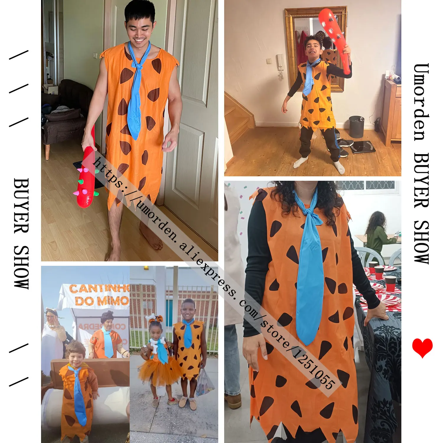 Umorden Kids Children Primitive Savages Cosplay Stone Age Boys Costume Halloween Carnival Fred Flintstone Costumes Party Dress